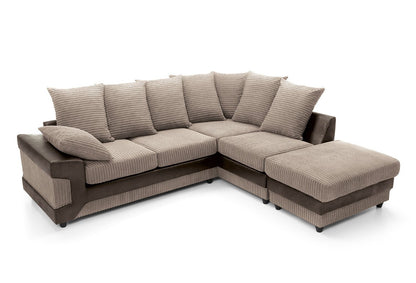 DINO Jumbo Cord 5 Seater Single Arm Left & Right Hand Corner Sofa
