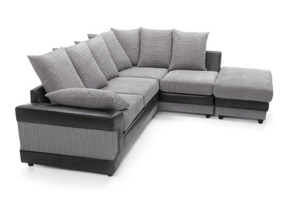 DINO Jumbo Cord 5 Seater Single Arm Left & Right Hand Corner Sofa