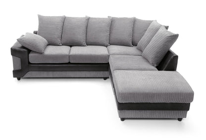 DINO Jumbo Cord 5 Seater Single Arm Left & Right Hand Corner Sofa