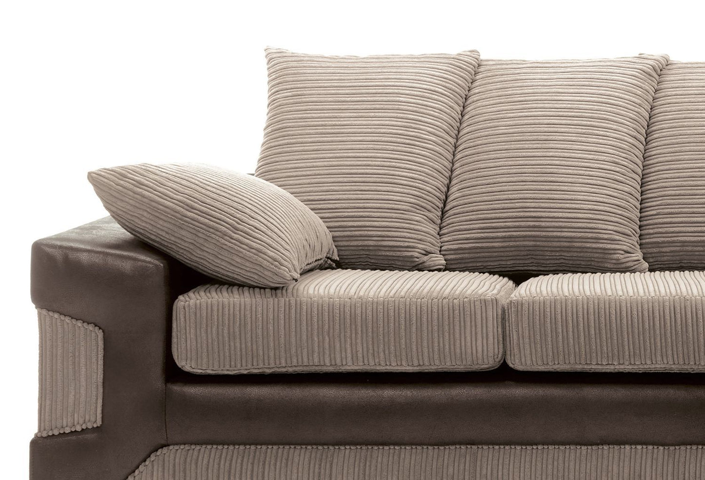 DINO Jumbo Cord 5 Seater Single Arm Left & Right Hand Corner Sofa