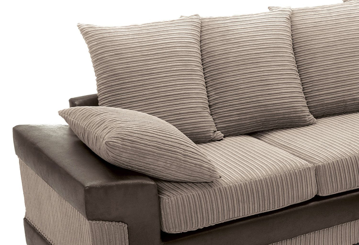 DINO Jumbo Cord 5 Seater Single Arm Left & Right Hand Corner Sofa