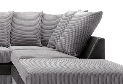 DINO Jumbo Cord 5 Seater Single Arm Left & Right Hand Corner Sofa