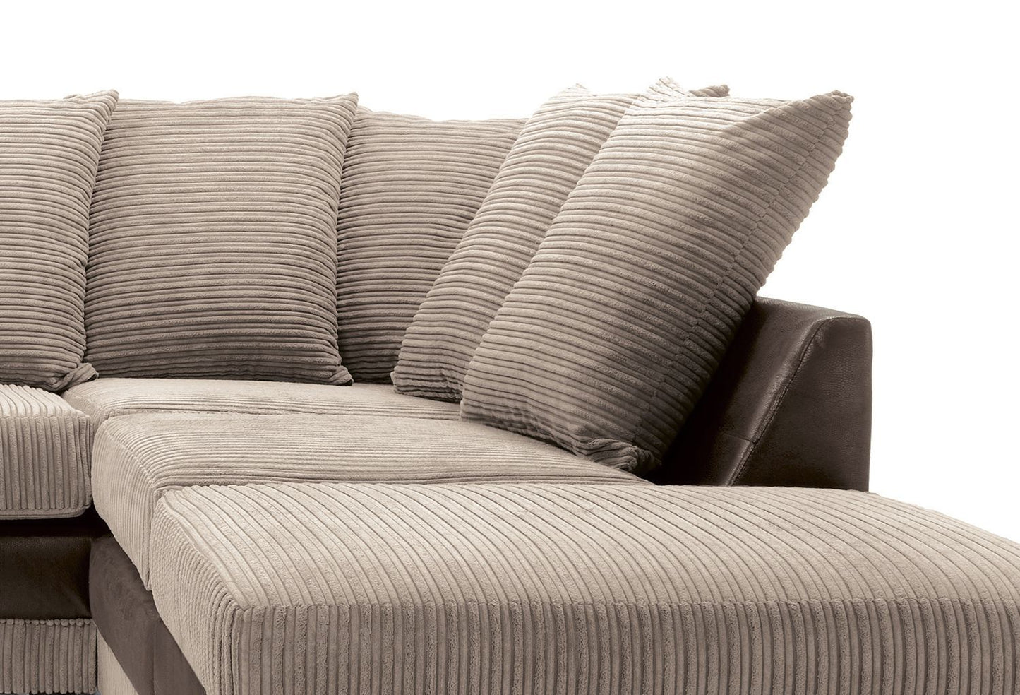 DINO Jumbo Cord 5 Seater Single Arm Left & Right Hand Corner Sofa